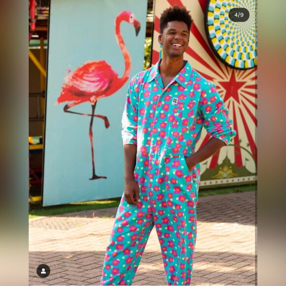 Lucy & Yak Turquoise Floral Jumpsuit - Picture 10 of 12